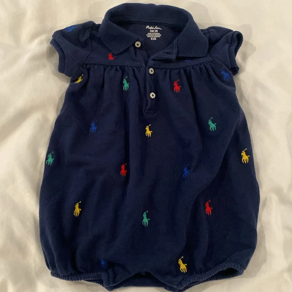Ralph Lauren polo multi logo outfit 12 months